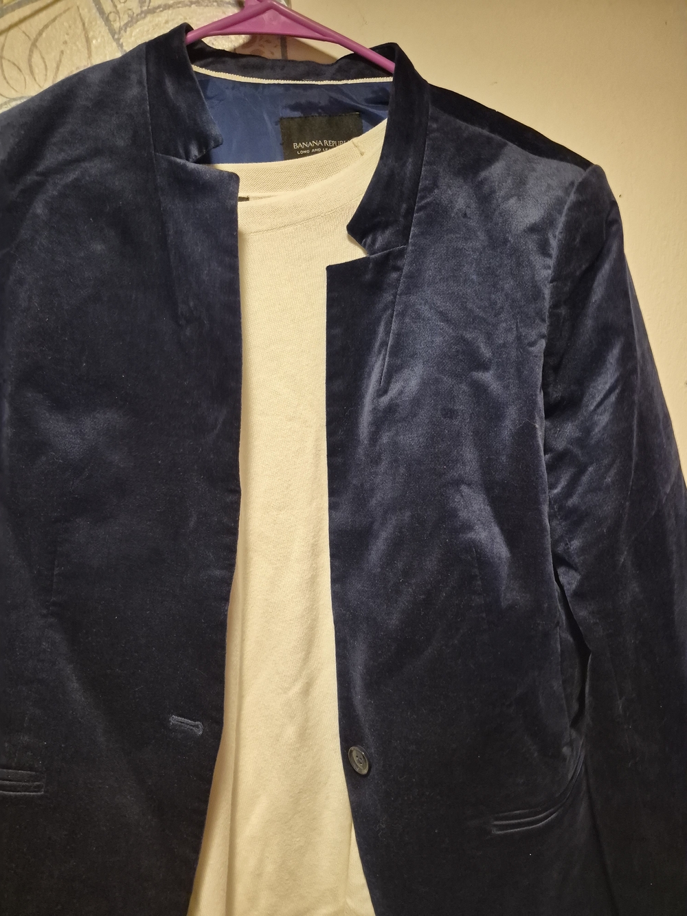 Classy As Always. Banana Republic WoMen's Navy Velvet Blazer Jacket